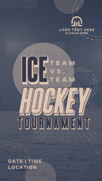 Sporty Ice Hockey Tournament Facebook Story Design