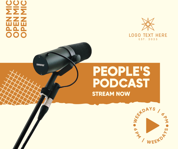 People's Podcast Facebook Post Design Image Preview