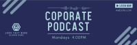 Corporate Podcast Twitter Header Design