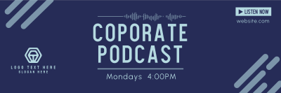 Corporate Podcast Twitter header (cover) Image Preview