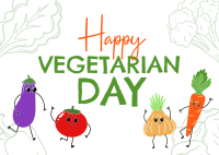 Veggie Party Fun! Postcard Design