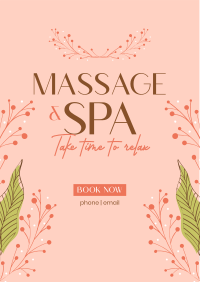 Floral Massage Flyer Design