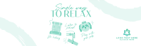 Cute Relaxation Tips Twitter header (cover) Image Preview