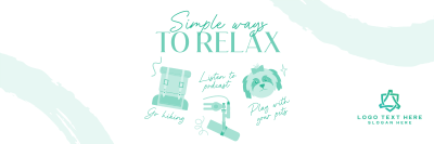 Cute Relaxation Tips Twitter header (cover) Image Preview