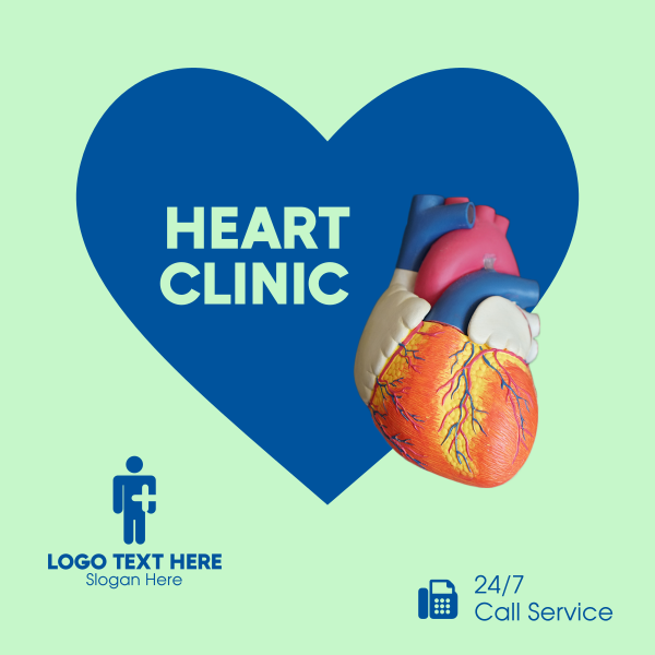 Heart Clinic Instagram Post Design Image Preview