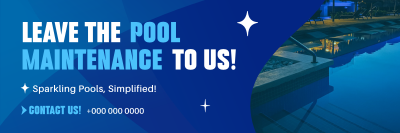 Pool Maintenance Service Twitter header (cover) Image Preview