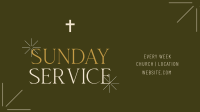 Earthy Sunday Service Facebook Event Cover Design