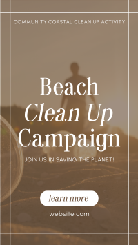 Beach Clean Up Drive YouTube short Image Preview