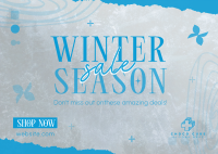 Cold Winter Sale Postcard Image Preview