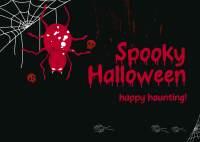 Halloween Spider Greeting Postcard Image Preview