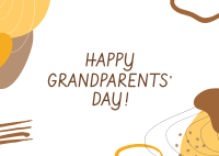 Grandparent's Day Abstract Postcard Design