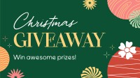 Abstract Christmas Giveaway Facebook Event Cover Design