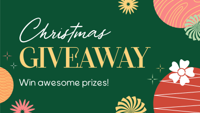 Abstract Christmas Giveaway Facebook event cover Image Preview