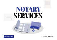 Notary Paper Postcard Image Preview