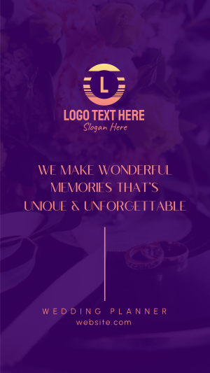 Wedding Planner Bouquet Instagram story Image Preview