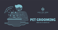 Grooming Cat Facebook Ad Design