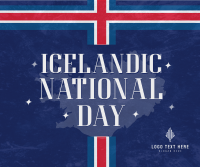 Sparkly Icelandic National Day Facebook post Image Preview