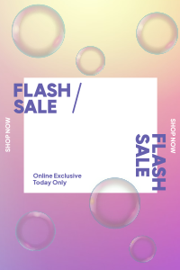 Flash Sale Bubbles Pinterest Pin Image Preview