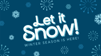 Let It Snow Winter Greeting Facebook Event Cover Design