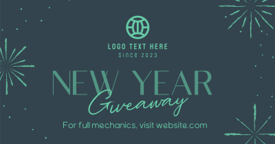 Sophisticated New Year Giveaway Facebook ad Image Preview