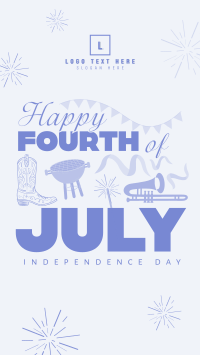 4th of July Illustration TikTok video Image Preview