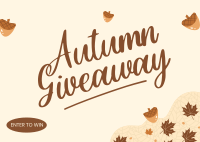 Autumn Season Giveaway Postcard Design