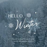 Minimalist Winter Greeting Instagram post Image Preview
