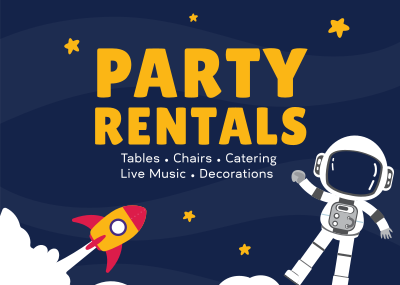 Kids Party Rentals Postcard Image Preview