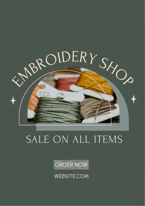 Embroidery Materials Flyer Image Preview