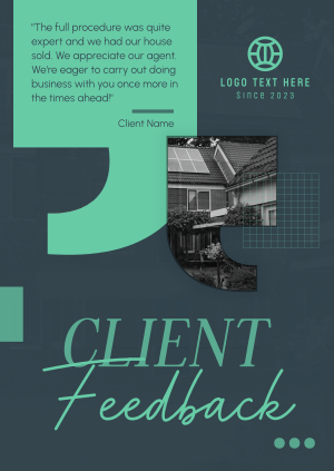 Elegant Real Estate Feedback Poster Image Preview