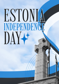 Minimal Estonia Day Poster Image Preview