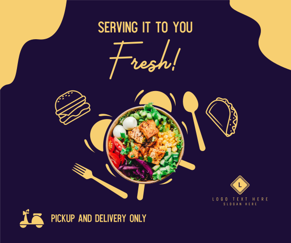 Fresh Food Bowl Delivery Facebook Post Design Image Preview