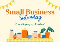 Small Business Bazaar Postcard Image Preview