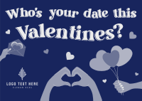 Who’s your date this Valentines? Postcard Design