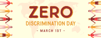Zero Discrimination Celebration Facebook Cover Design