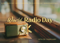 Radio Day Analog Postcard Image Preview