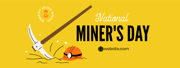 Miner's Day Facebook Cover Design Image Preview