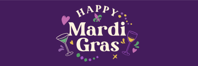 Mardi Gras Toast Twitter header (cover) Image Preview