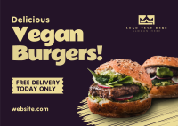 Vegan Burgers Postcard Image Preview