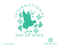 Floral Peace Dove Facebook post Image Preview
