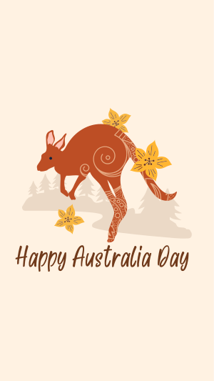 Kangaroo Australia Day Instagram story Image Preview