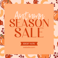 Leaves and Pumpkin Promo Sale Instagram Post Design