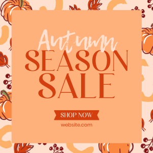 Leaves and Pumpkin Promo Sale Instagram post Image Preview