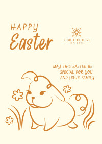 Easter Bunny Greeting Poster Image Preview