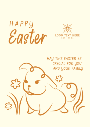 Easter Bunny Greeting Poster Image Preview