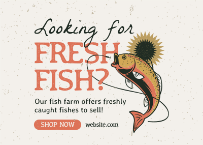 Fresh Fish Farm Postcard Image Preview