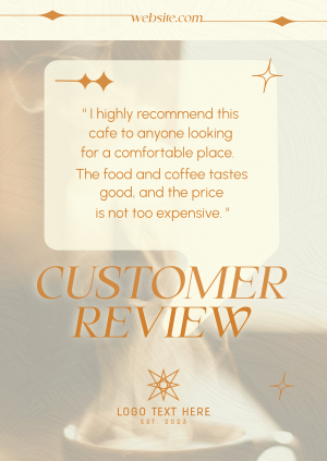 Shiny Coffee Testimonial Poster Image Preview