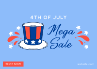 Festive Sale for 4th of July Postcard Image Preview