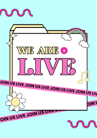 Cute Livestream Flyer Image Preview