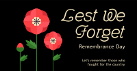 Poppy Remembrance Day Facebook Ad Design